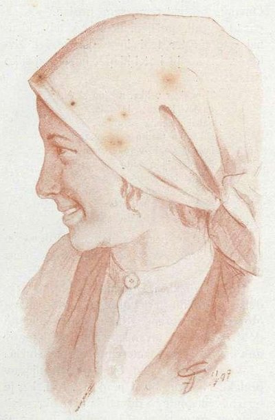 Girl with a Scarf by Francisek Dobnikar
